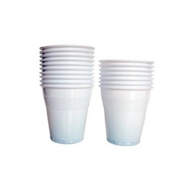 Tira 100 Vasos pequeños de Plástico 80 cc.