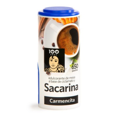 Edulcorante de Mesa - 650 Pastillas de Sacarina - Carmencita