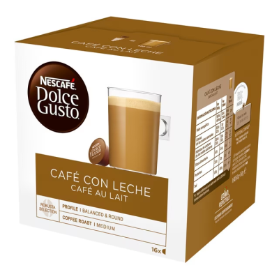 Estuche de 90 Cápsulas Dolce Gusto Café con Leche