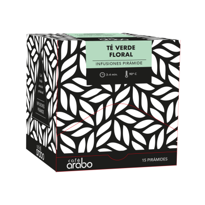 Estuche 15 unidades Té Verde Floral Pirámide Arabo